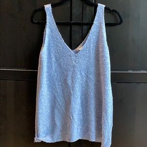 Knit tank top, v-neck line.